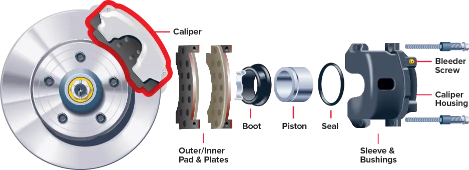 Drum brake caliper assembly